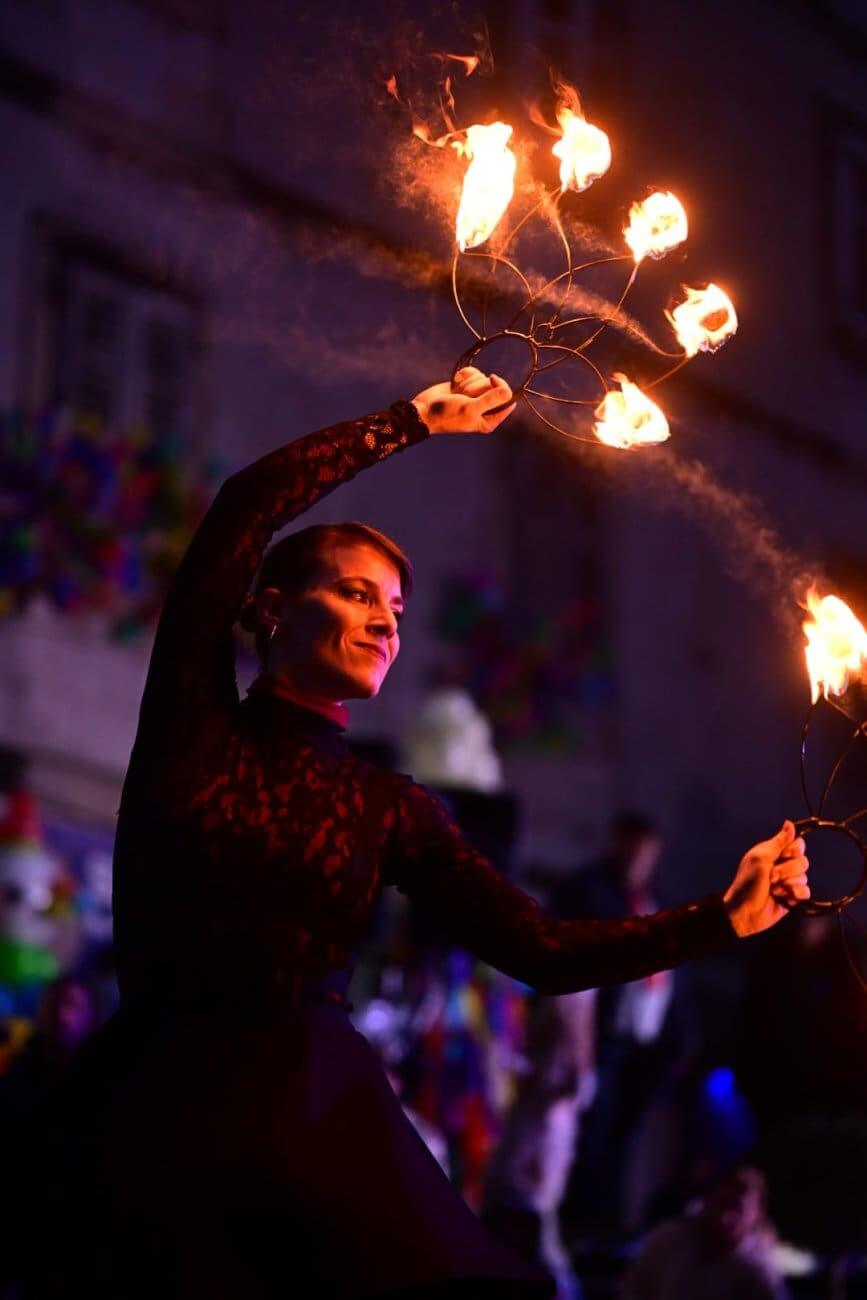Fireshow on Sinj Carnival